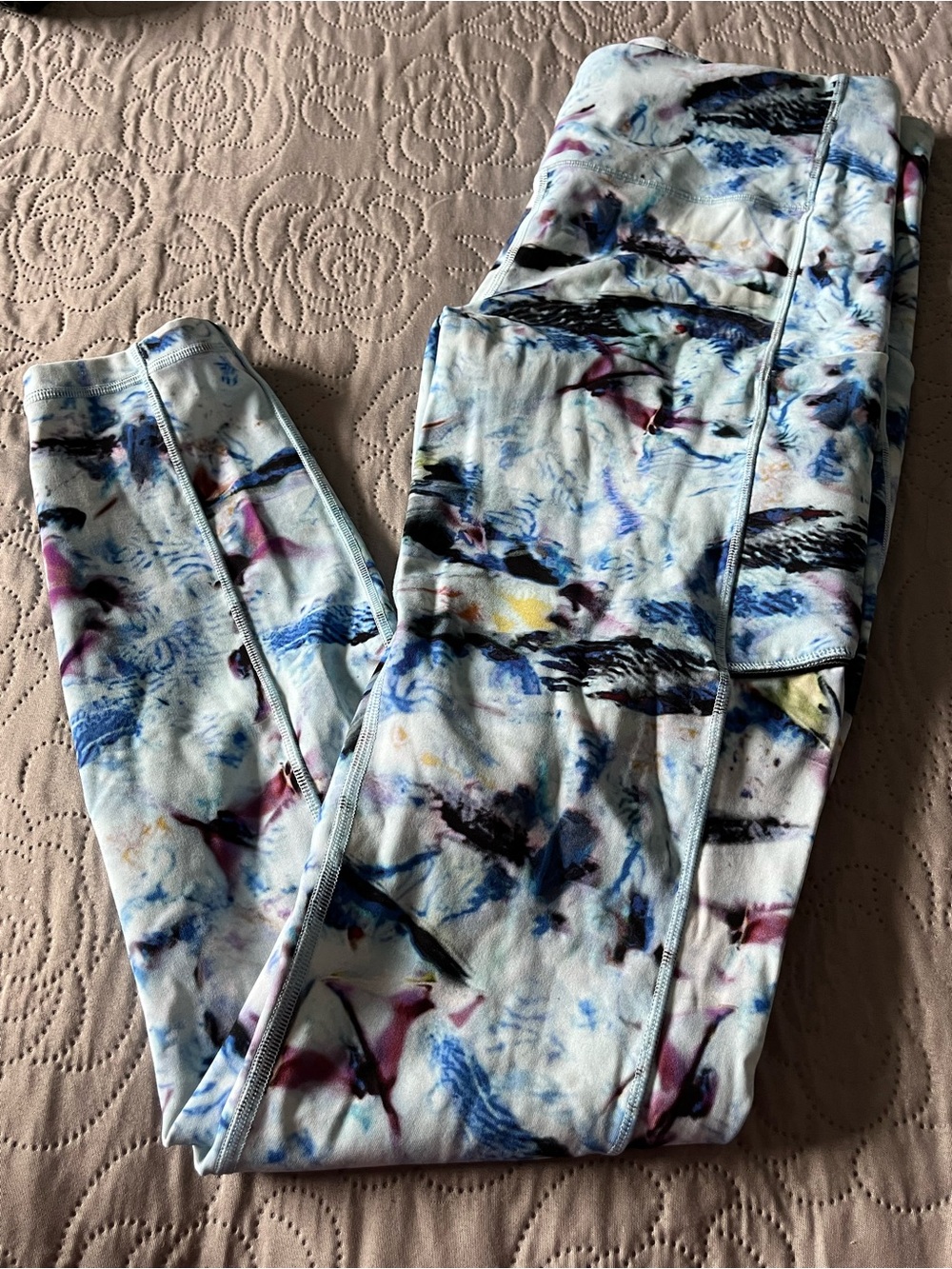 lululemon athletica White Multi-Color Printed Leggings